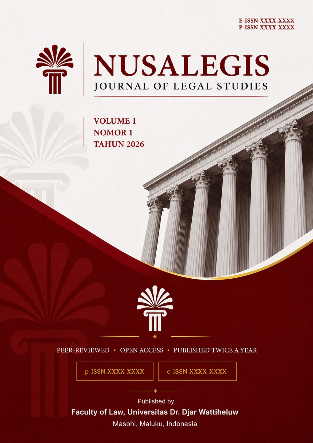 NUSALEGIS: Journal of Legal Studies Cover